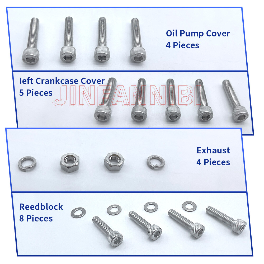 54pcs Stainless Steel Engine Bolts Screw Kit for Yamaha Blaster 200 YFS200 88-06