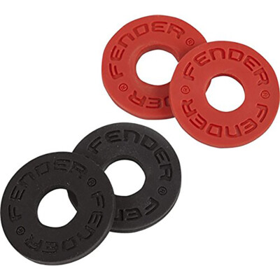 Locking System Oem Guitar Strap Blocks Red Black 2 Pair