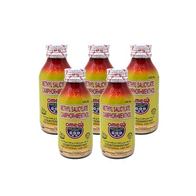 Omega Pain Killer Liniment Oil 120 ml, Pack of 5