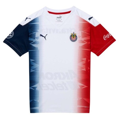 

Реплика футбола Puma Chivas Away с круглым вырезом и короткими рукавами 2021 для мальчиков Si, Белый, Puma Chivas Away Crew Neck Short Sleeve Soccer Replica Jersey 202