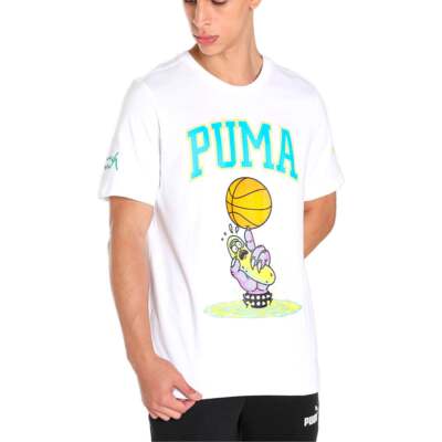 

Puma R-M X Pickle Crew Neck Футболка с коротким рукавом Мужские белые повседневные топы 53709701, Белый, Puma R-M X Pickle Crew Neck Short Sleeve TShirt