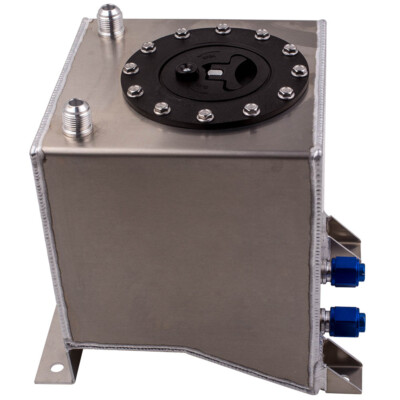 2.5 Gallon 10L Aluminium Fuel Surge tank Fuel cell foam inside 10AN