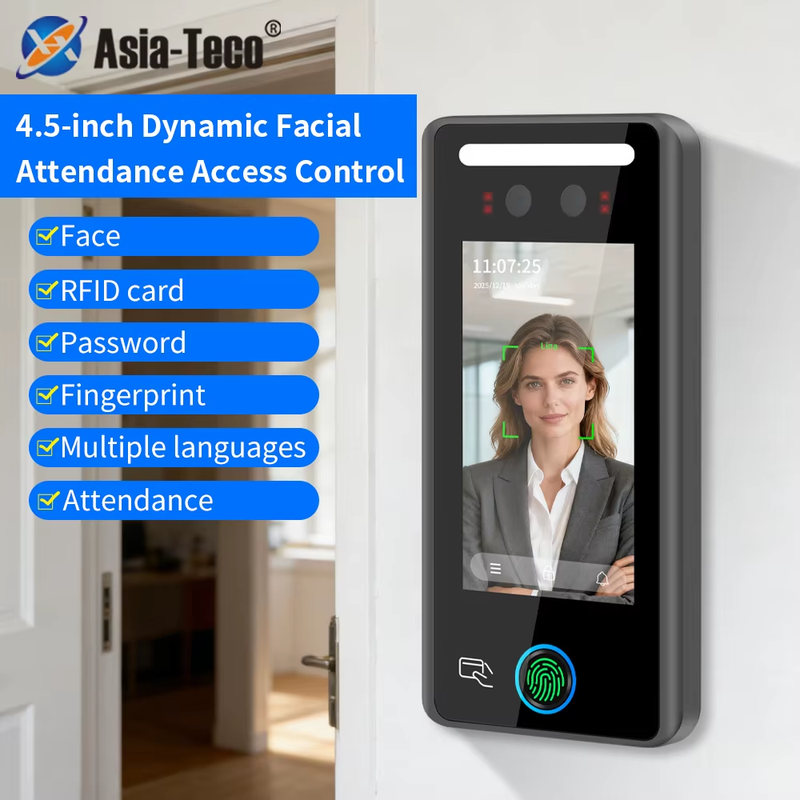 4.5-inch Standard Multiple Languages Facial RFID Attendance For Gate Turnstile B