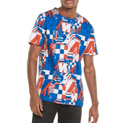 

Puma Bmw Mms Printed Crew Neck Short Sleeve TShirt Mens White Casual Tops 533378, Белый, Puma Bmw Mms Printed Crew Neck Short Sleeve TShirt