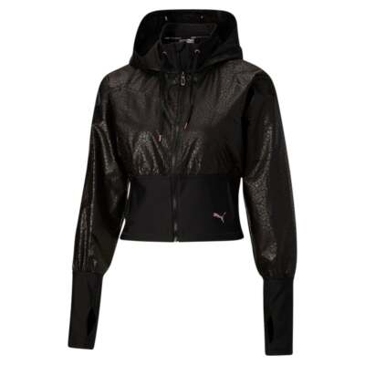 

Puma Train Ultra Woven Knit Jacket Женская черная повседневная спортивная верхняя одежда 521057, Черный, Puma Train Ultra Woven Knit Jacket