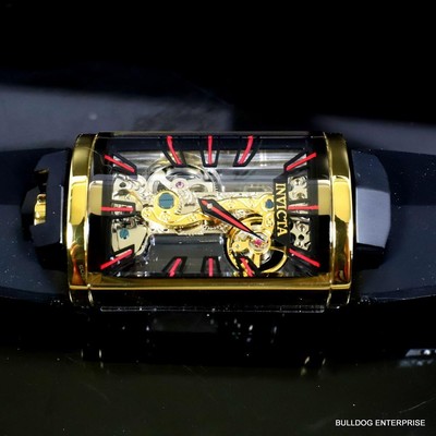 Pre-owned Invicta Vintage Mechanical Skeletonized Ghost Bridge Capsule 29mm Watch