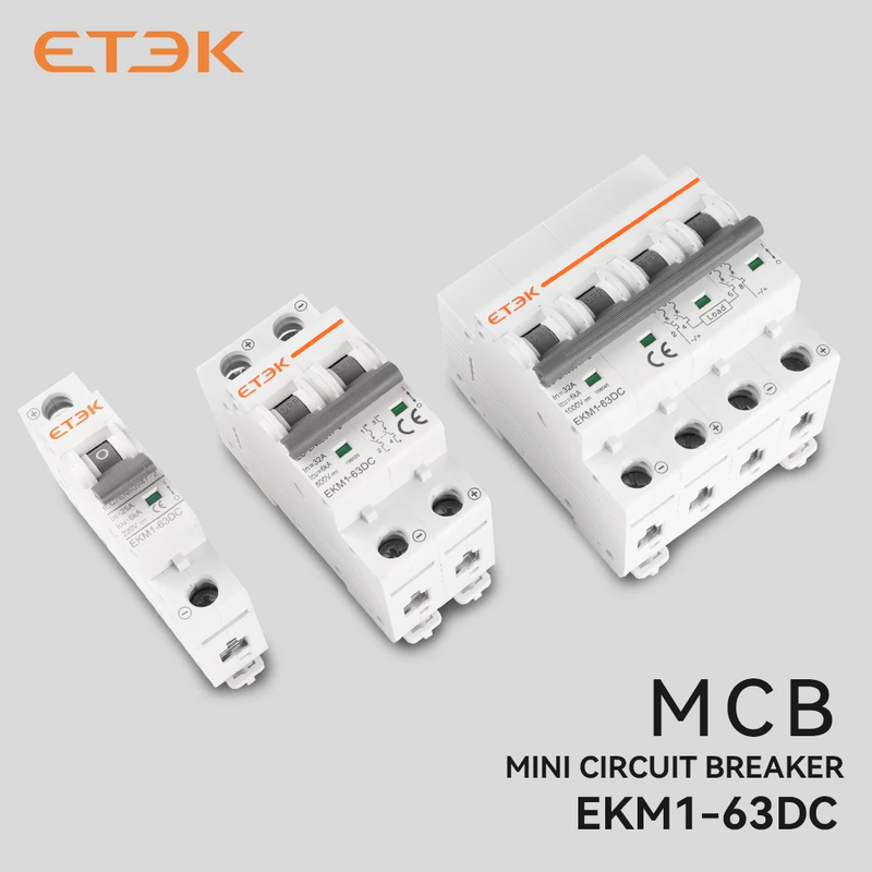 ETEK 6KA MCB 2p 4p 6KA DC Solar Photovoltaic Breaker 500V 1000V DC Solar Mini Ci
