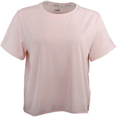 

Укороченная футболка Puma с коротким рукавом, женская, размер , спортивная, повседневная, 588648-04, Розовый