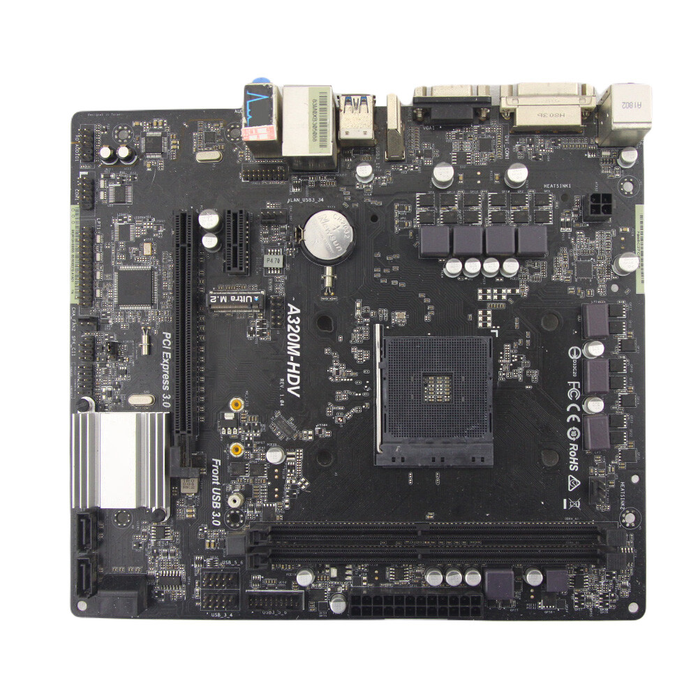 For ASROCK DDR4 AM4 Micro-ATX Motherboard DVI HDMI USB 3.1