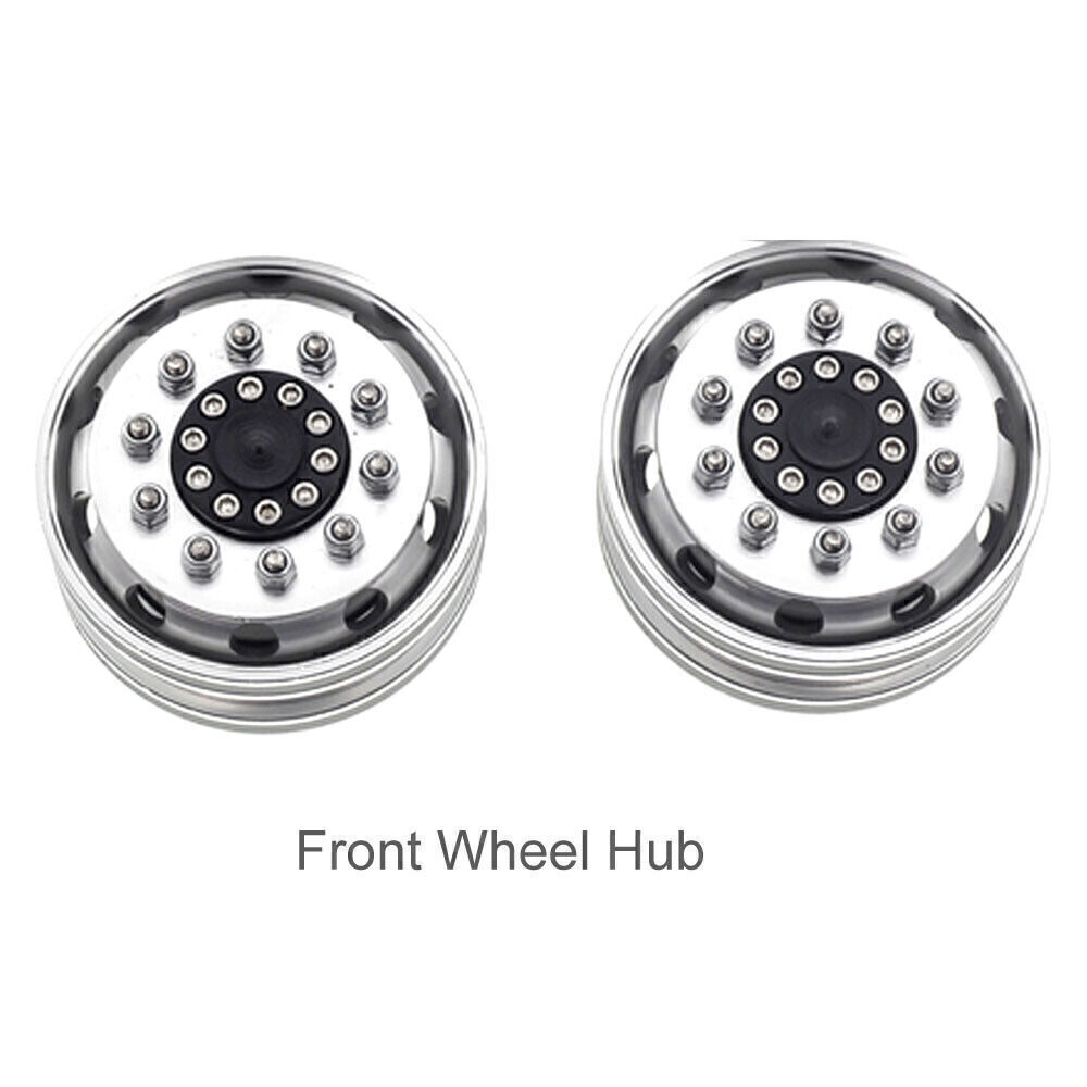 Metal Front Rear Wheel Rim Hub for 1:14 Tamiya Trailer Tractor Truck RC Car