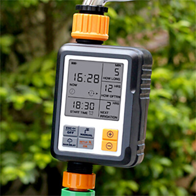 3'' Large Screen Water Irrigation Timer Digital IPX5 for Garden Lawn Hose Faucet