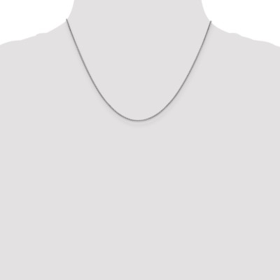 Pre-owned Superdealsforeverything Real 14kt Solid White Gold .90mm Box Chain; 18 Inch, Lobster Clasp