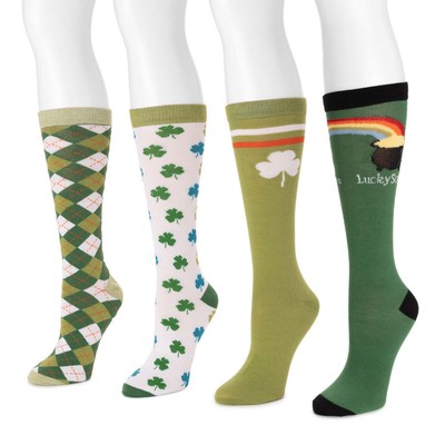 

MUK LUKS Женские носки до колена, 4 пары