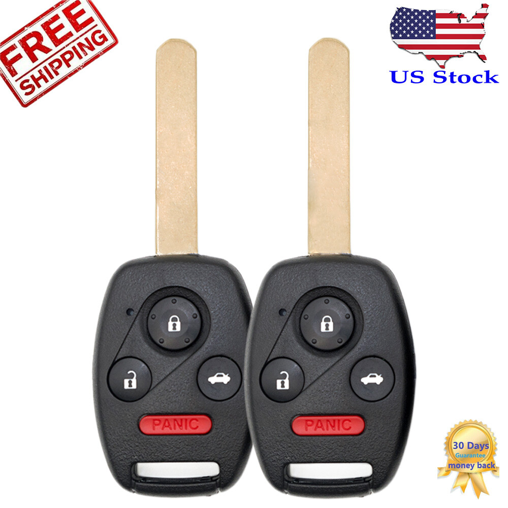 ::2 For Honda Civic EX SI 2007 2008 2009 2010 2011 2012 2013 Remote Car Key Fob