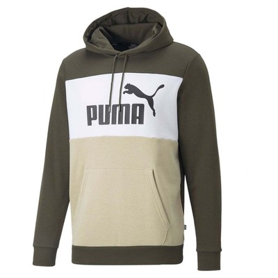 

Мужская бежевая повседневная верхняя одежда Puma Essentials+ Colorblock Pullover Hoodie 67016864, Бежевый