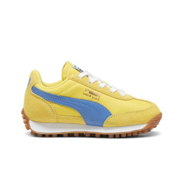 Puma Easy Rider Винтажные кроссовки на шнуровке для маленьких мальчиков желтого цвета, повседневная обувь 39937