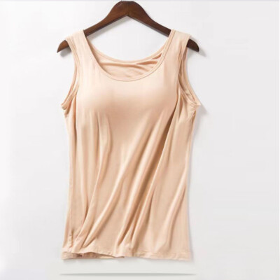 Women Camisole with Built in Shelf Bra Adjustable Spaghetti Strap Vest Tank Tops