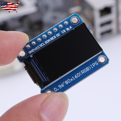 0.96 Inch IPS LCD Display Module SPI Interface ST7735 80*160 Pixels Replace OLED