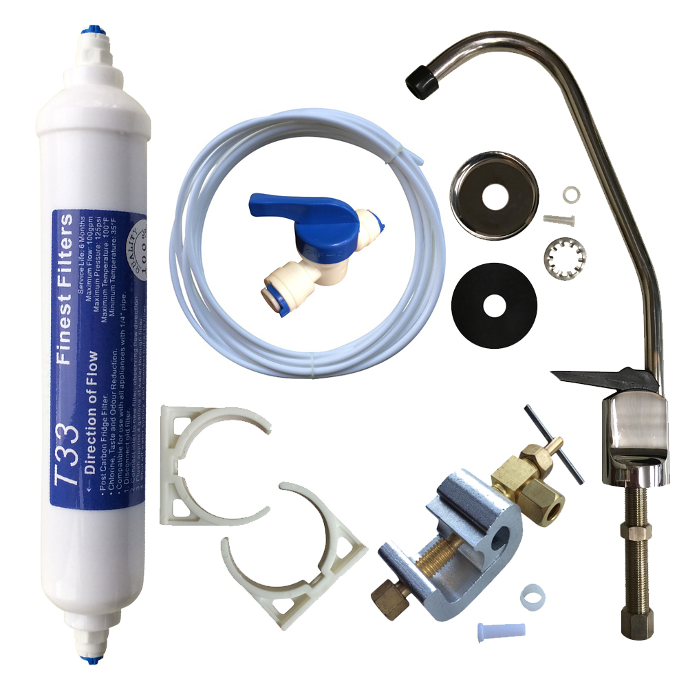 Nuevo 3 etapas filtro de agua potable bajo fregadero Grifo grifo del Kit Accesorios SYTSEM Nuevo 3 etapas filtro de agua potable bajo fregadero Grifo grifo del Kit Accesorios SYTSEM