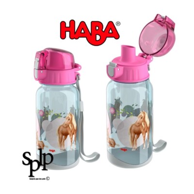 Gourde Of 400 ML Cap To Screw To Big Opening Theme Horses HABA New
