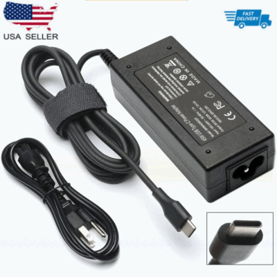 Genuine 45W Type-C USB-C Laptop Charger for HP Chromebook Lenovo Dell Samsung