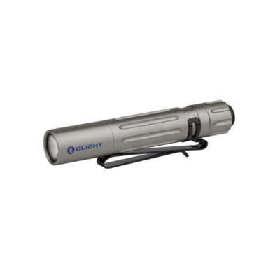 Olight I3T EOS Ti Vertical Lines Tail Switch Flashlight, 180 Lumens, with AAA