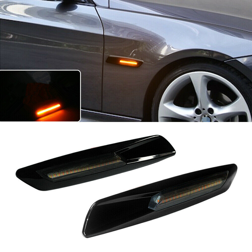 SMOKE Dynamic LED Fender Side Marker Light Signal Lamp for BMW E90 E91