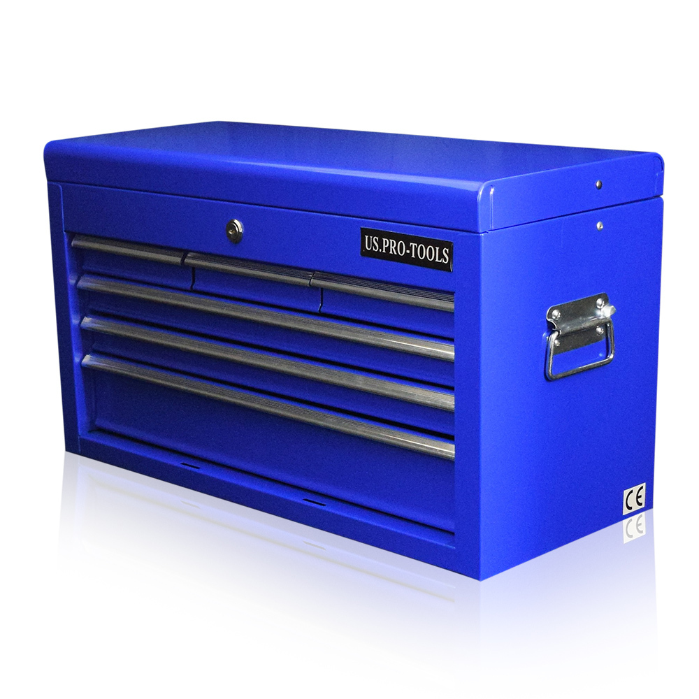 162 US PRO TOOLS BLUE MECHANICS 6 DRAWER TOOL STORAGE CHEST BOX CABINET ...