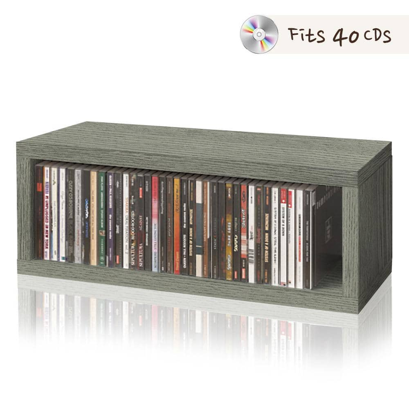 Way Basics Media Storage CD Rack Stackable Organizer - Holds
