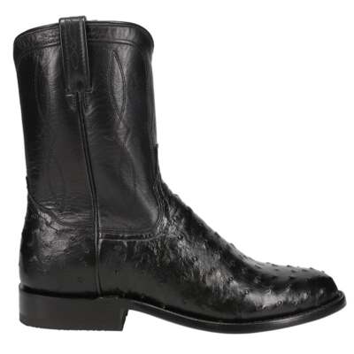 

Tony Lama Monterey Ostrich Round Toe Cowboy Mens Size 11.5 D Классические сапоги EP3576, Черный, Tony Lama Monterey Ostrich Round Toe Cowboy