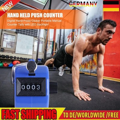 Handpresse-Zähler Metall-Handheld-Klick-Zähler mechanischer Handzähler (blau)