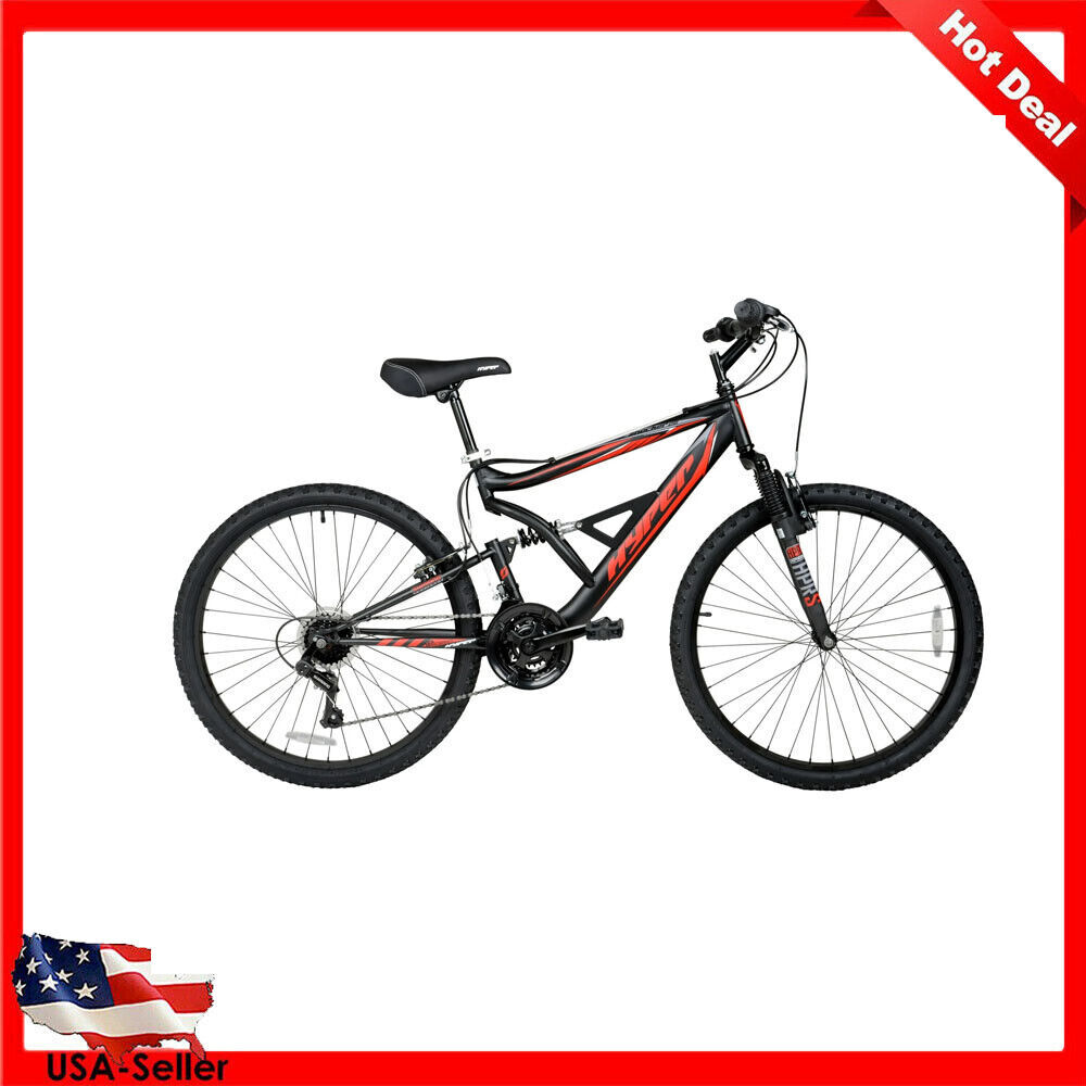 Mens 26 In Mountain Bike Deluxe Padded 3 Piece High Performance Crank Black/Red