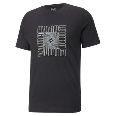 

Puma Reflective Graphic Crew Neck Футболка с коротким рукавом Мужские черные повседневные топы 67, Черный, Puma Reflective Graphic Crew Neck Short Sleeve T-Shirt