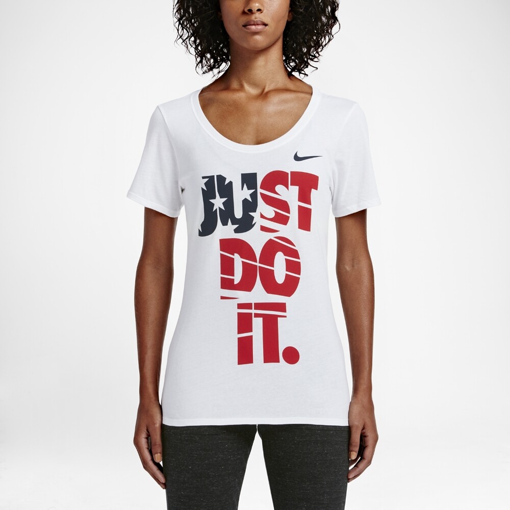 Nike WOMEN S USA Just Do It Tee RED WHITE BLUE FLAG SIZE XS BRAND NEW eBay