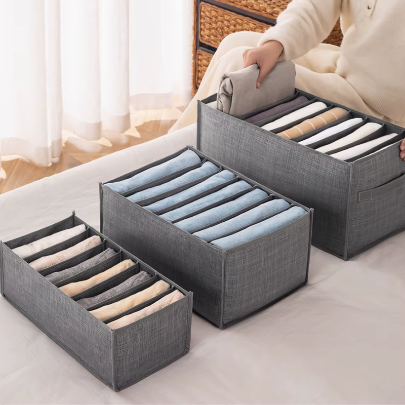 Foldable Clothes Organizer Storage Box Drawer Divider Underwear Jeans Wardrobe