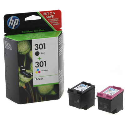 HP 301 Black & Colour Ink Cartridge For Deskjet 3055A 3057A 3059A Printer