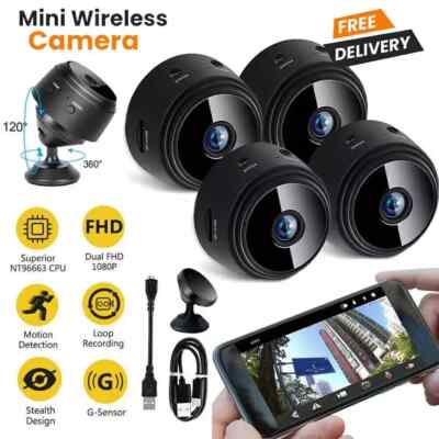 4X A9 1080P Tuya WIFI Smart Mini IP Wireless Camera Home Security Surveillance