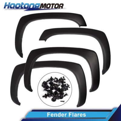 Wheel Fender Flares Fit For GMC Sierra Chevy Silverado 99-07 Matte Factory Style