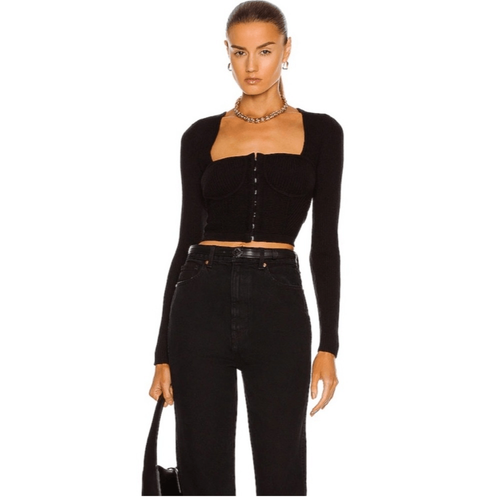 Jonathan simkhai ribbed bustier crop top sale