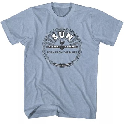 Sun Records Born From The Blues Logo Men'S T Shirt Chicken Rock N Roll Memphis