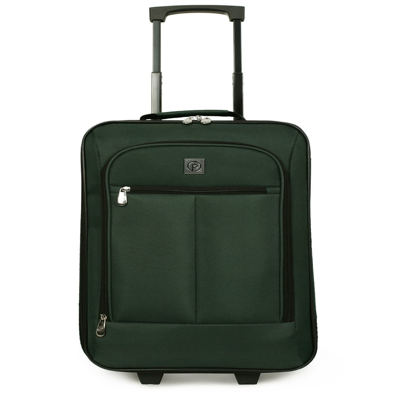 Travel Rolling Luggage Suitcase 18-Inch Green Carry-On Bag Telescopic Handle