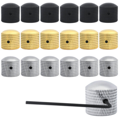 10Pcs Guitar Knobs Metal Dome Volume Tone Control Knobs for Electric Guitar Bass