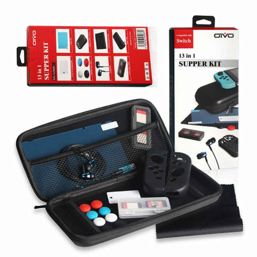 13In1 Set Di Accessori Per Nintendo Switch Borsa Screen Cuffie Portaschede mar