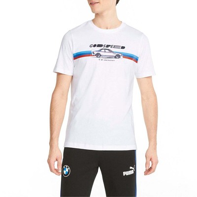 

Puma Bmw M Motorsport Car Graphic Crew Neck Футболка с коротким рукавом мужская белая Casu, Белый, Puma Bmw M Motorsport Car Graphic Crew Neck Short Sleeve T-Shirt