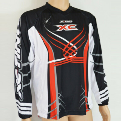 HEBO XC-TING TRIALS EVOLUTION 3 JERSEY SHIRT TOP RED WHITE / BLACK GOLD enduro