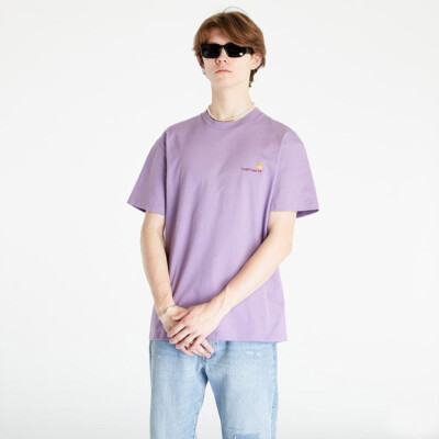 

Мужская футболка Carhartt WIP American Script Lifestyle светло-фиолетовая, Фиолетовый, Carhartt WIP American Script Lifestyle T-Shirt