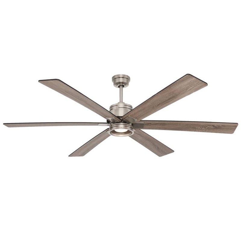 Ceiling Fan Light Kit 70 in. 100 rpm Modern LED Reversible Motor Brushed Nickel