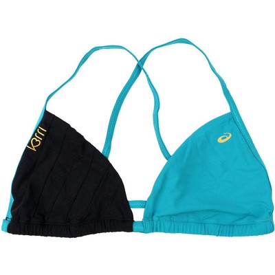 ASICS Volleyball Bikini Top Womens Black, Blue Athletic Casual KW2766-4890