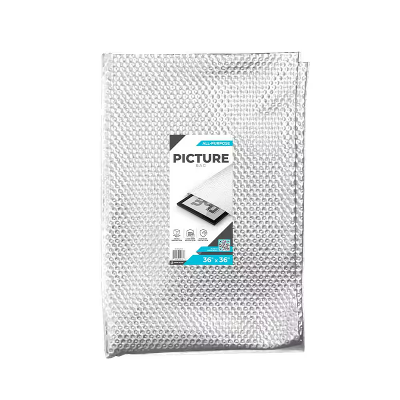 Clear Bubble Cushion Picture Bags 36x36 Protective Wrap Sleeve 2 Pk Mirror Frame