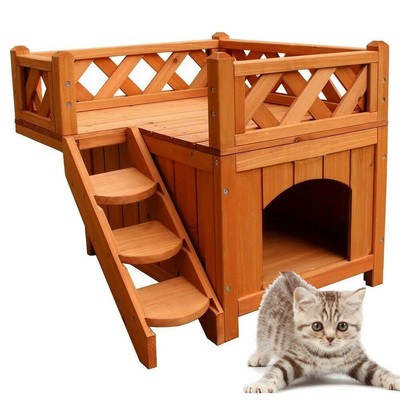 New Pet Wooden Cat House/Kennel Living House ...